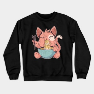 Ramen T-Shirt Cat Tshirt Kawaii Anime Tee Japanese Gift T-Shirt Crewneck Sweatshirt